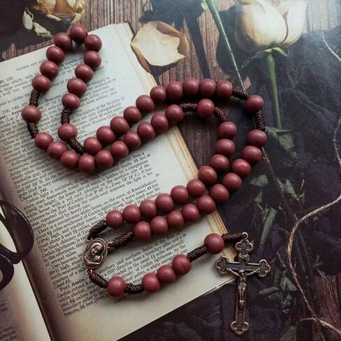 Catholic Brown Handmade Rosary Necklace in Kuwait