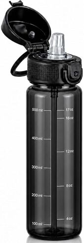 GOPPUS 17oz Kids Water Bottle for School -Straw, Leak-Proof Tritan Sports Bottle Time Marker Reusable for Girls Boys in Saudi Arabia