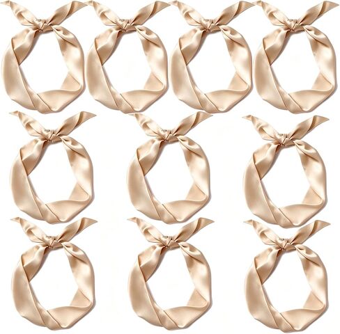 10 Pcs Long Thin Small Skinny Scarf Satin Neck Tie Ribbon Choker for Women Girls in Saudi Arabia