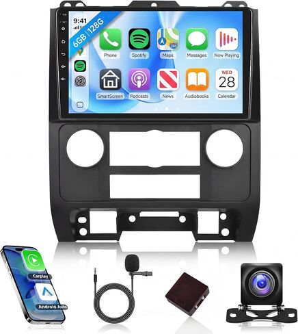8 Core 6G+128G Android 13 Car Radio for Ford Escape 2007-2012/Mazda Tribute 2007-2012, Rimoody Car Stereo Wireless Carplay DSP-36 GPS WiFi 9'' Touchscreen BT/FM/RDS Mirror Link 59-UI Backup Camera in Saudi Arabia