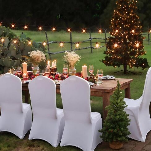 LEBENGURU Premium Spandex Chair Cover, Upgraded 30 PCS Black Super Stretch Chair Slipcover Protector with Elastic Leg Pocket for Party, Wedding, Event, Banquet Decoration in Saudi Arabia