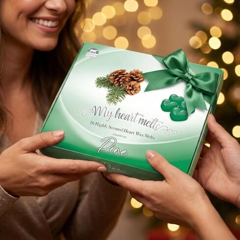 Lemon Lavender Wax Melts - 16 Heart Shaped Highly Scented Wax Melts in a Presentation Gift Box 3.2 OZ Pack, Natural Candle, Soy Wax Melt Cubes Shaped as Hearts in Saudi Arabia