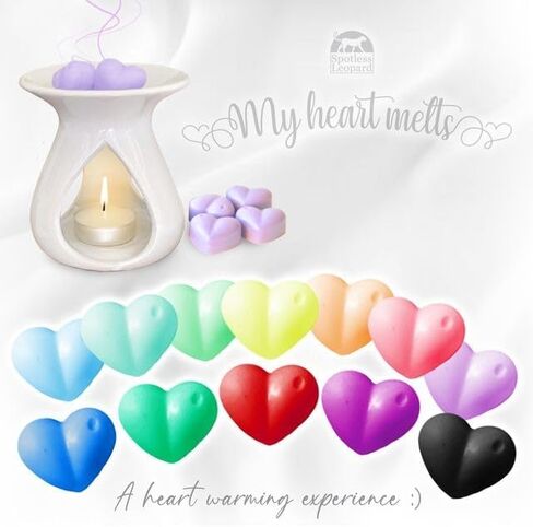 Lemon Lavender Wax Melts - 16 Heart Shaped Highly Scented Wax Melts in a Presentation Gift Box 3.2 OZ Pack, Natural Candle, Soy Wax Melt Cubes Shaped as Hearts in Saudi Arabia