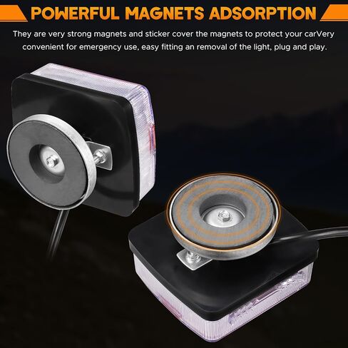 [2024 UPGRADE Wireless Trailer Lights - Rechargeable Magnetic LED Trailer Light Kits for Towing Truck Waterproof Tow Lights Kit with Anti-lost Wire Rop in Kuwait