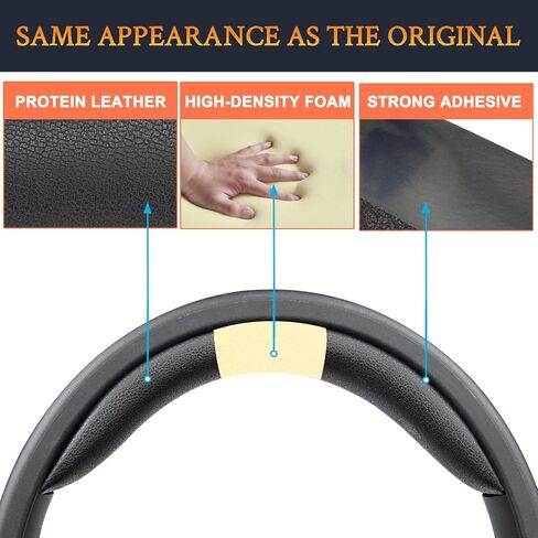 SOULWIT Replacement Headband Pad Kit for Beyerdynamic DT700 Prox(DT 700 Pro X)/DT900 Prox(DT 900 Pro X) Headphones (Do Not Fit MMX100/150/200), Head Band Cushion Cover Repair Part - Black in Saudi Arabia
