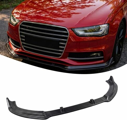 Front Bumper Lip Splitter for Audi S4 B8.5 A4-S-line 2013-2016 + A4 B8 B8.5 2008-2016 Spoiler Body kit Accessories in Saudi Arabia