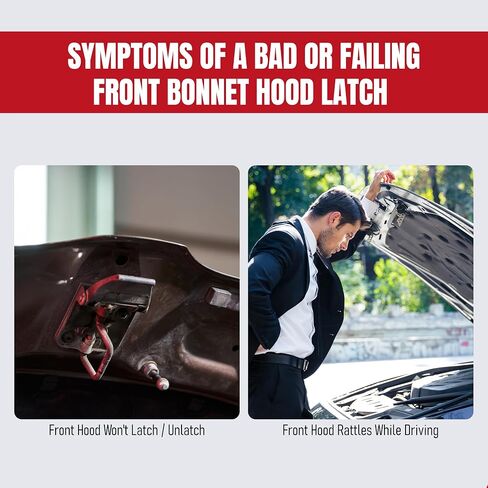 Hood Latches Set of 2 - Replaces 55176636AD, 68038118AA, 42422 - Fits 1997, 1998, 1999, 2000, 2001, 2002, 2003, 2004, 2005, 2006 Jeep Wrangler TJ - Hold-Down Hook Latch Pair - Year Models 1997-2006 in Saudi Arabia