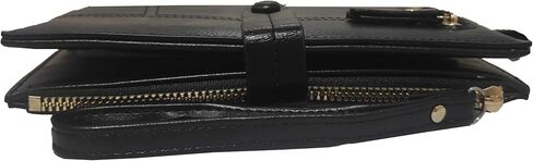 Slim Wallet for Women Men, Large Capacity Card Holder Clutch Purses Wristlet Wallets with Zipper Coin Pocket in Kuwait
