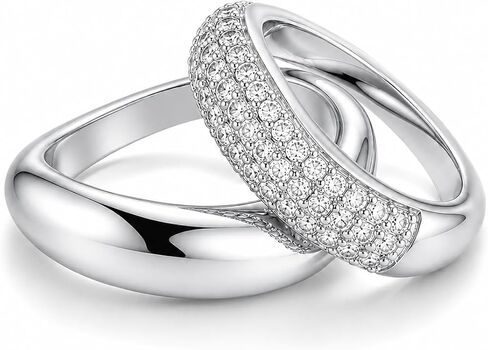 KSF Stackable Gold Rings for Women - 14K Gold Plated Rings Set, Non Tarnish Dainty Cubic Zirconia Stack Rings for Women Trendy Jewelry Gift for Her in Saudi Arabia
