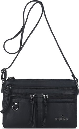 Angel Kiss Small Crossbody Bag for Women Leather Crossbody Purse Triple Compartments Cell Phone Purse Shoulder Bags for Women in Saudi Arabia
