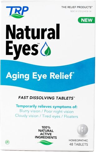 Natural Eyes Aging Eye Relief Fast Dissolving Tablets for Eye Health, Poor Night Vision, Tired Eyes, Dryness and Redness. 48 count in Saudi Arabia