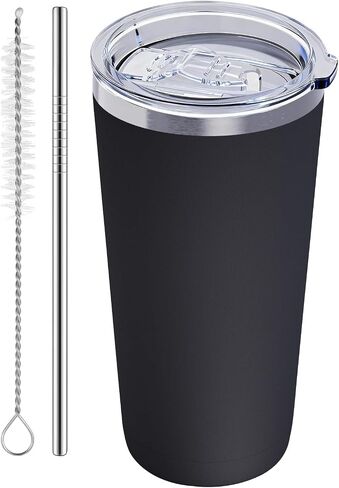 25 Pack Sublimation Tumblers 20 oz Skinny Bulk, Stainless Steel Double Wall Insulated Straight Sublimation Tumbler Cups Blank White with Lid Straw, Individually Box, Polymer Coating for Heat Transfer in Saudi Arabia