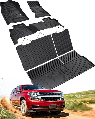 Car Floor Mat for Chevy Express: TPE Black Rubber Front Liner - Van Accessories Fit for Chevrolet Express for GMC Savana 1500 2500 3500 2015 2016 2017 2018 2019 2020 2021 2022 2023 in Saudi Arabia
