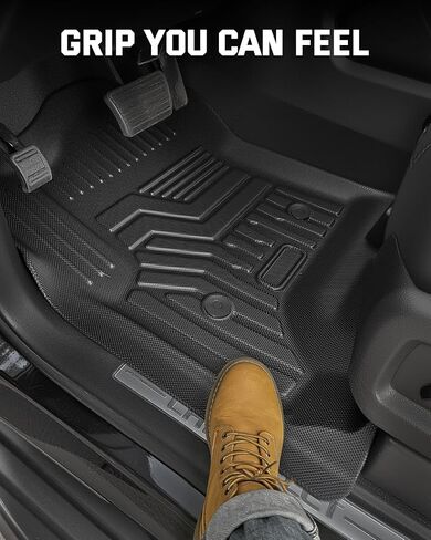 Car Floor Mat for Chevy Express: TPE Black Rubber Front Liner - Van Accessories Fit for Chevrolet Express for GMC Savana 1500 2500 3500 2015 2016 2017 2018 2019 2020 2021 2022 2023 in Saudi Arabia