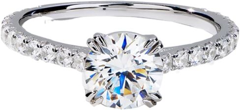 925 Sterling Silver Shining Brilliant Four Claw Diamond Ring Cut Cubic Zirconia Promise Ring CZ Diamond Ring Eternal Engagement Wedding Jewelry-Making-Patterns in Saudi Arabia