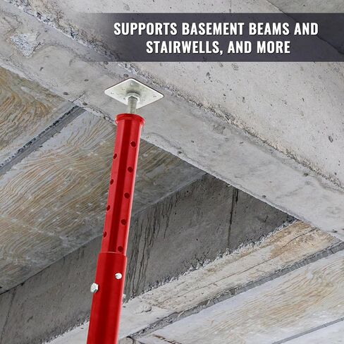 Yaocom 2 Pcs House Floor Jack Posts for Basement 4.6-8.2 ft Adjustable Height Steel House Jacks for Leveling Lifting Structural Temporary Support Beams, Load 18,000 lbs to 9,100 lbs, Black in Saudi Arabia