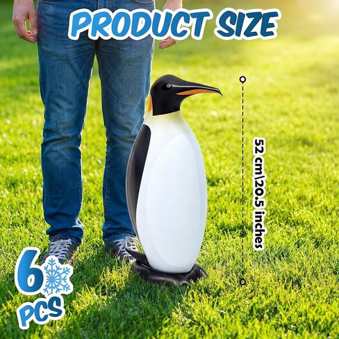 Liliful 6 Pcs 1.67 ft Tall Inflatable Penguins Large Walking Penguin Balloons Blow Outdoor for Summer Pool Birthday Party Decorations Figurines in Saudi Arabia