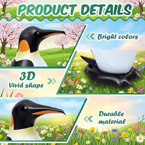 Liliful 6 Pcs 1.67 ft Tall Inflatable Penguins Large Walking Penguin Balloons Blow Outdoor for Summer Pool Birthday Party Decorations Figurines in Saudi Arabia