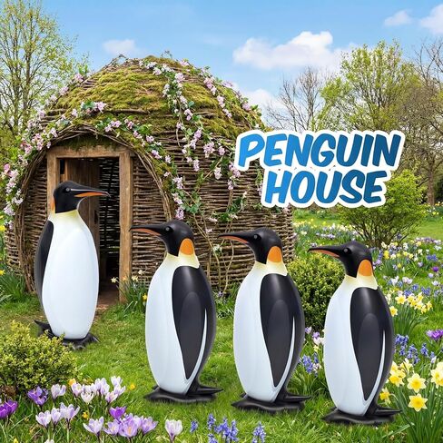 Liliful 6 Pcs 1.67 ft Tall Inflatable Penguins Large Walking Penguin Balloons Blow Outdoor for Summer Pool Birthday Party Decorations Figurines in Saudi Arabia