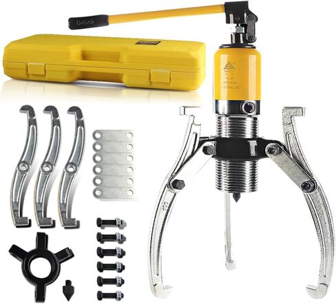Hydraulic Gear Puller Kit 10 Ton Hydraulic Capacity Puller 2 or 3 Jaws Bearing Pulling Hub Separator Hydraulic Puller Separator Tool Kit Set for Drawing Machine Pulling Hubs Gears Flanges in Saudi Arabia