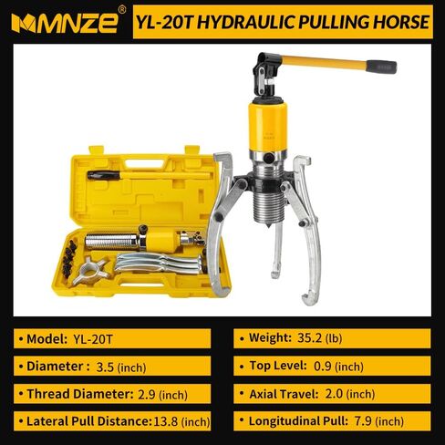 Hydraulic Gear Puller Kit 10 Ton Hydraulic Capacity Puller 2 or 3 Jaws Bearing Pulling Hub Separator Hydraulic Puller Separator Tool Kit Set for Drawing Machine Pulling Hubs Gears Flanges in Saudi Arabia