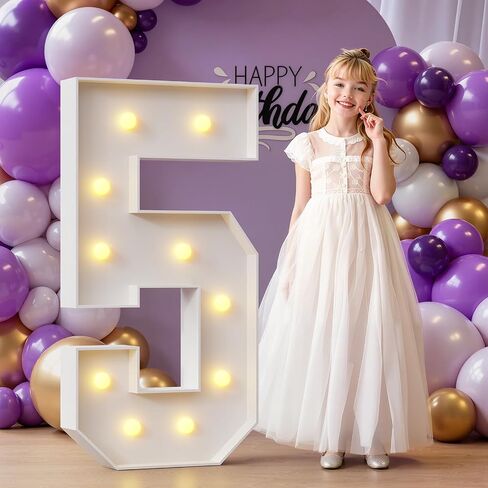 Marquee Numbers, 4FT Number 5 Light Up Number, Marquee Numbers 4 Feet Tall for Birthday Decorations Party Decor White Large Anniversary Decoration for Boys Girls Men Women in Saudi Arabia