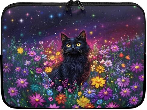Cat Fish Printed Computer Carrying Cover, Large Capacity Laptop Case Bag Easy to Carry Computer Bag, 12 Inch Lightweight Laptop Briefcase Messenger Bag for Women in Saudi Arabia