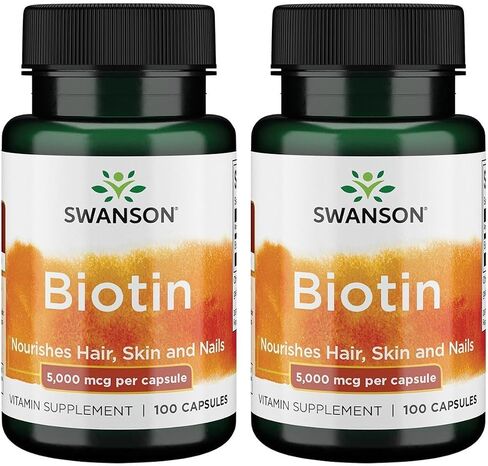 Swanson Biotin 5000 MCG 100 CAPS (2 Pack) in Kuwait