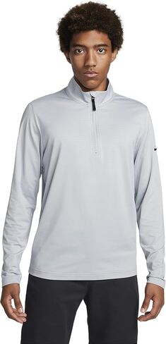 Nike Victory Men's Dri-FIT 1/2-Zip Golf Top (Light Smoke Grey/Black, FD5837-077) Size Medium in Saudi Arabia