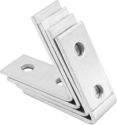 4 PCS Inside Angle Bracket for 1/2" Bolt in 1-5/8" Strut Channel, Corner Brace Framing Connector, Thickness 4.75mm (2 Holes 45 Degree) in Saudi Arabia