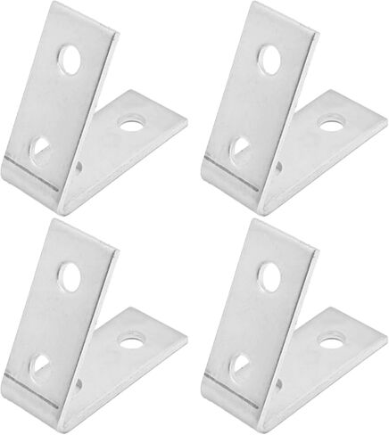 4 PCS Inside Angle Bracket for 1/2" Bolt in 1-5/8" Strut Channel, Corner Brace Framing Connector, Thickness 4.75mm (2 Holes 45 Degree) in Saudi Arabia