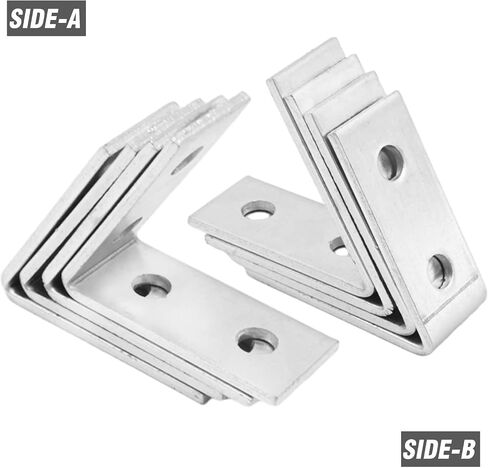 4 PCS Inside Angle Bracket for 1/2" Bolt in 1-5/8" Strut Channel, Corner Brace Framing Connector, Thickness 4.75mm (2 Holes 45 Degree) in Saudi Arabia