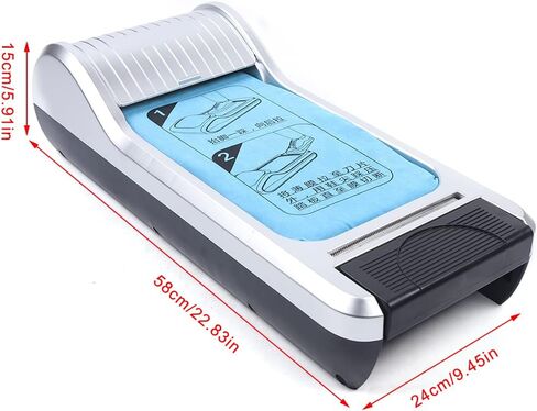 Automatic Shoe Cover Dispenser Machine | Grey Hands-Free Shoe Film Applicator (Fits Up to Men's Size 12) | Space-Saving ABS Design | 400 Uses/Roll | Multi-Scenario Use for Home, Hospital in Saudi Arabia