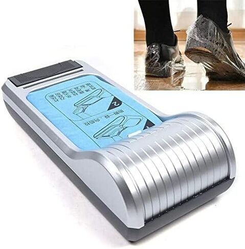 Automatic Shoe Cover Dispenser Machine | Grey Hands-Free Shoe Film Applicator (Fits Up to Men's Size 12) | Space-Saving ABS Design | 400 Uses/Roll | Multi-Scenario Use for Home, Hospital in Saudi Arabia