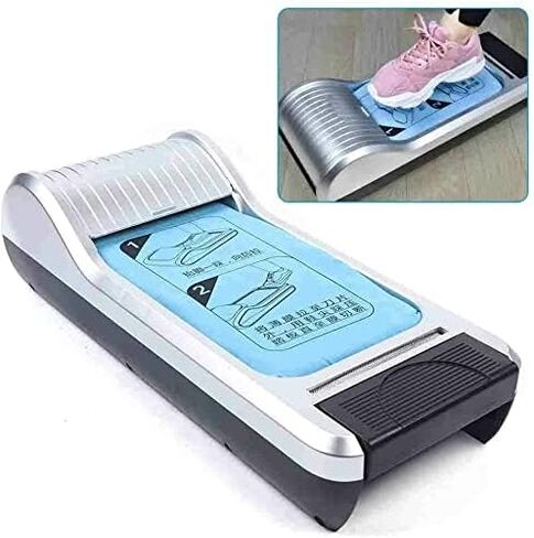 Automatic Shoe Cover Dispenser Machine | Grey Hands-Free Shoe Film Applicator (Fits Up to Men's Size 12) | Space-Saving ABS Design | 400 Uses/Roll | Multi-Scenario Use for Home, Hospital in Saudi Arabia