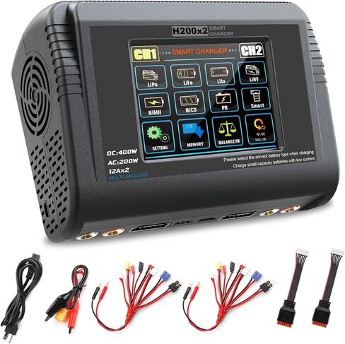 LiPo Battery Charger RC Car, RC Fast Balance Battery Charger 150W 10A Battery Charger Discharger for 1-6S LiPo LiHV Life Li-ion 1-15S NiCD NiMH 2-20V Pb Smart Batteries in Kuwait