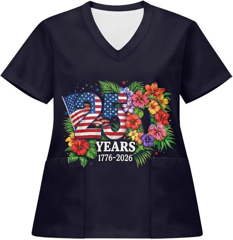 Scrub Tops for Women Short Sleeve V Neck Scrub Top with 2 Pockets Women's Medical Scrub Shirts Soft Nurse Uniform in Saudi Arabia