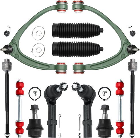 12PC Front End Kit for 2007-2013 Chevy Silverado 1500 GMC Sierra Suburban Yukon XL 1500 Tahoe Escalade ESV EXT 2 Upper Control Arms 2 Sway Bars 2 Lower Ball Joints 2 Boots 4 Tie Rods (12PCS) in Saudi Arabia