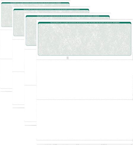 VersaCheck ValueChex Secure Paper Form 1000 - Green Classic - 500 Sheets in Saudi Arabia