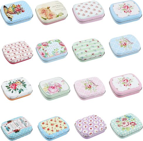 Framendino, 8 Pack Mini Tin Trinket Coin Box Flamingo Pattern Jewelry Storage Case with Lid for Jewelry Storage (Random Color) in Saudi Arabia