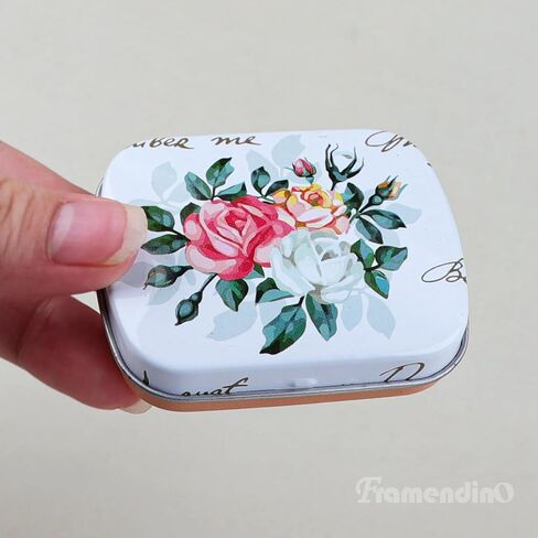 Framendino, 8 Pack Mini Tin Trinket Coin Box Flamingo Pattern Jewelry Storage Case with Lid for Jewelry Storage (Random Color) in Saudi Arabia