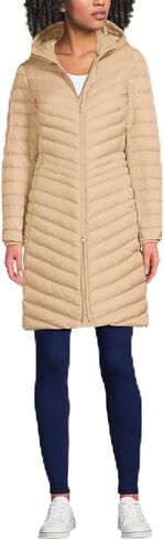 Lands' End Women's Ultralight Packable Long Down Coat in Saudi Arabia