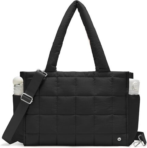 WESTBRONCO Puffer Crossbody Bags for Women Quilted Tote Bag Puffy Weekender Overnight Bag Nylon Shoulder Handbag in Saudi Arabia