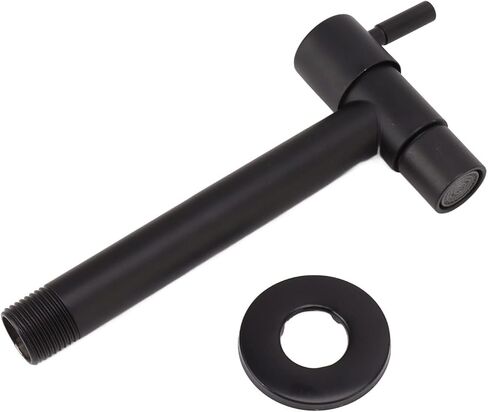 1pcs Garden Bathroom Faucet Single Cold Water Tap 304 Stainless Steel Black Wall Mounted (for Mop Pool) in Saudi Arabia