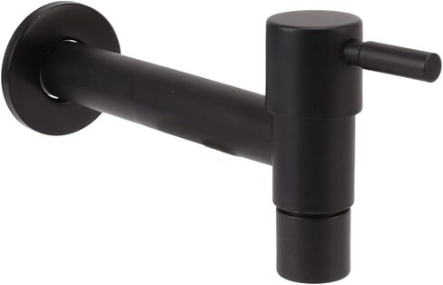 1pcs Garden Bathroom Faucet Single Cold Water Tap 304 Stainless Steel Black Wall Mounted (for Mop Pool) in Saudi Arabia
