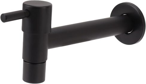 1pcs Garden Bathroom Faucet Single Cold Water Tap 304 Stainless Steel Black Wall Mounted (for Mop Pool) in Saudi Arabia