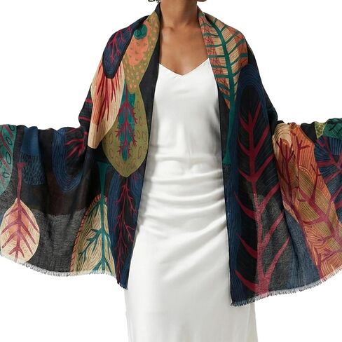 Soft Silky Pashmina Shawl Wrap for Women,Paisley & Floral Scarf with Fringe, Warm Winter Wrap for Wedding & Travel in Saudi Arabia