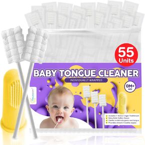 Trueocity Baby Tongue Cleaner Newborn – Soft Oral Cleaner for Infants, Gum & Mouth Cleaning for 0-3 Month Babies, Easy to Use and Safe for Daily Hygiene – Best Value Pack of 55 Units in Saudi Arabia