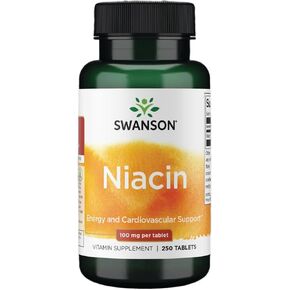 Swanson Niacin (Vitamin B3) - Vitamin Supplement Supporting Heart Health and Carbohydrate Metabolism - Promotes Natural Energy Production - (250 Tablets, 100mg NE Each) in Saudi Arabia