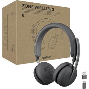 Logitech Zone Wireless 2 Premium Noise Canceling Headset with Hybrid ANC, Bluetooth, USB-C, USB-A, Certified for Microsoft Teams and Fast Pair, Graphite in Saudi Arabia